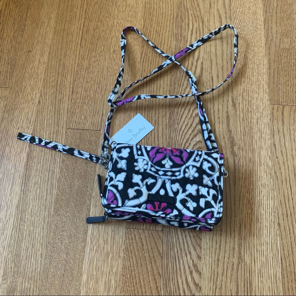 nwt vera bradley scroll medallion rfid protection all in one crossbody purse